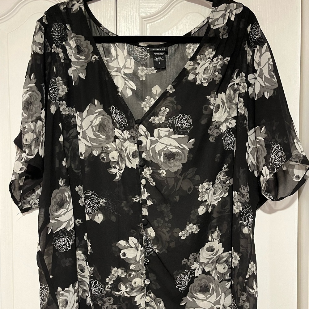Torrid Floral Blouse
